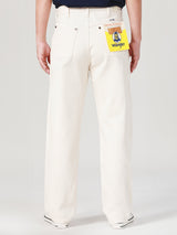 กางเกงยีนส์ผู้ชาย คอลเลคชั่น BLUE BELL MWZ FIT เอวกลาง ทรงตรง สีครีม