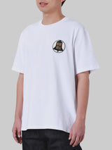 เสื้อยืดแขนสั้นผู้ชาย คอลเลคชั่น BLUE BELL ทรงตรง สีขาว