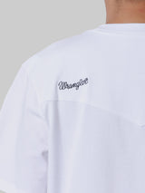 เสื้อยืดแขนสั้นผู้ชาย คอลเลคชั่น BLUE BELL ทรงตรง สีขาว