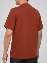 เสื้อยืดแขนสั้นผู้ชาย ทรงตรง สีส้ม