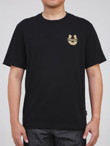 เสื้อยืดแขนสั้นผู้ชาย ทรงตรง สีดำ