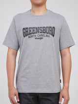 เสื้อยืดแขนสั้นผู้ชาย ทรงตรง สีเทา
