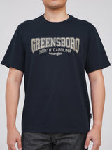 เสื้อยืดแขนสั้นผู้ชาย ทรงตรง สีกรมท่า