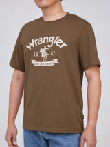 REGULAR FIT MEN'S SHORT SLEEVE T-SHIRT BROWN
