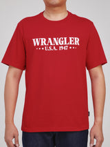 REGULAR FIT MEN'S SHORT SLEEVE T-SHIRT RED