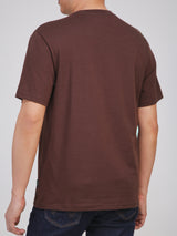 เสื้อยืดแขนสั้นผู้ชาย ทรงตรง สีน้ำตาล