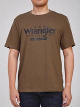 REGULAR FIT MEN'S SHORT SLEEVE T-SHIRT BROWN
