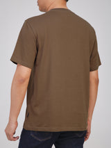 REGULAR FIT MEN'S SHORT SLEEVE T-SHIRT BROWN