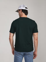 REGULAR FIT MEN'S SHORT SLEEVE T-SHIRT DARK GREEN