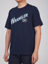 เสื้อยืดแขนสั้นผู้ชาย ทรงตรง สีกรมท่า