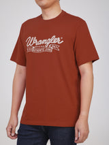 เสื้อยืดแขนสั้นผู้ชาย ทรงตรง สีส้ม