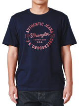 เสื้อยืดแขนสั้นผู้ชาย ทรงตรง สีกรมท่า