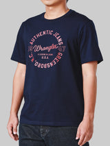 เสื้อยืดแขนสั้นผู้ชาย ทรงตรง สีกรมท่า