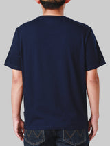 เสื้อยืดแขนสั้นผู้ชาย ทรงตรง สีกรมท่า