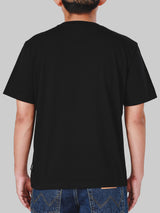 เสื้อยืดแขนสั้นผู้ชาย ทรงตรง สีดำ