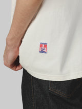 เสื้อยืดแขนกุดผู้ชาย คอลเลคชั่น CASEY JONES ทรงตรง สีครีม