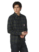 เสื้อเชิ้ตแขนยาวผู้ชาย คอลเลคชั่น CASEY JONES ทรงตรง สีเขียวเข้ม