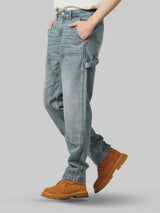 กางเกงยีนส์ผู้ชาย คอลเลคชั่น CASEY JONES DOUBLE KNEES FIT เอวกลาง ทรงตรง สียีนส์อ่อน