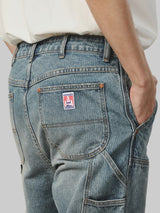 กางเกงยีนส์ผู้ชาย คอลเลคชั่น CASEY JONES DOUBLE KNEES FIT เอวกลาง ทรงตรง สียีนส์อ่อน