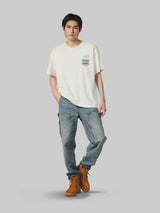 กางเกงยีนส์ผู้ชาย คอลเลคชั่น CASEY JONES DOUBLE KNEES FIT เอวกลาง ทรงตรง สียีนส์อ่อน