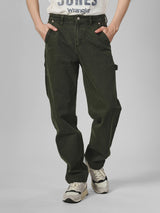 กางเกงขายาวผู้ชาย คอลเลคชั่น CASEY JONES CARPENTER FIT เอวกลาง ทรงตรง สีเขียวเข้ม