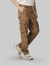 กางเกงขายาวผู้ชาย คอลเลคชั่น CASEY JONES CARGO FIT เอวกลาง ทรงตรง สีน้ำตาล