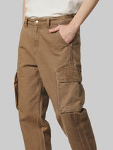 กางเกงขายาวผู้ชาย คอลเลคชั่น CASEY JONES CARGO FIT เอวกลาง ทรงตรง สีน้ำตาล