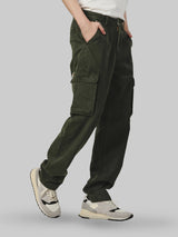 กางเกงขายาวผู้ชาย คอลเลคชั่น CASEY JONES CARGO FIT เอวกลาง ทรงตรง สีเขียวมะกอก