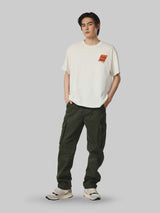 กางเกงขายาวผู้ชาย คอลเลคชั่น CASEY JONES CARGO FIT เอวกลาง ทรงตรง สีเขียวมะกอก