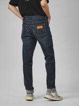 กางเกงยีนส์ผู้ชาย (ริมแดง) คอลเลคชั่น CASEY JONES LARSTON FIT เอวต่ำ ทรงเข้ารูป สียีนส์เข้ม