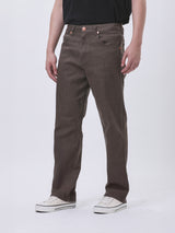 กางเกงขายาวผู้ชาย MWZ FIT เอวกลาง ทรงตรง สีน้ำตาล