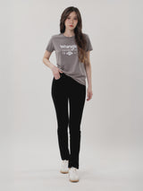 REGULAR FIT WOMEN'S SHORT SLEEVE T-SHIRT GREY