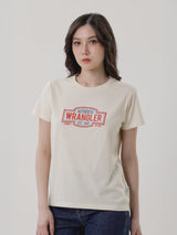 เสื้อยืดแขนสั้นผู้หญิง ทรงตรง สีเหลือง