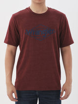 เสื้อยืดแขนสั้นผู้ชาย ทรงตรง สีแดง