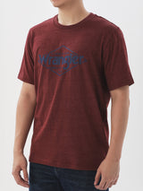 เสื้อยืดแขนสั้นผู้ชาย ทรงตรง สีแดง