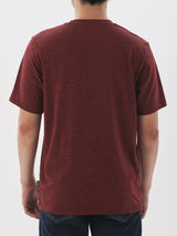 เสื้อยืดแขนสั้นผู้ชาย ทรงตรง สีแดง