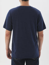 เสื้อยืดแขนสั้นผู้ชาย ทรงตรง สีกรมท่า