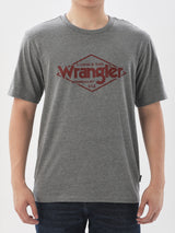 เสื้อยืดแขนสั้นผู้ชาย ทรงตรง สีเทา