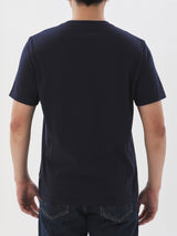 เสื้อยืดแขนสั้นผู้ชาย ทรงตรง สีกรมท่า