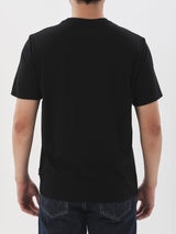 เสื้อยืดแขนสั้นผู้ชาย ทรงตรง สีดำ