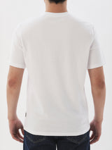 เสื้อยืดแขนสั้นผู้ชาย ทรงตรง สีขาว