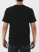 เสื้อยืดแขนสั้นผู้ชาย ทรงตรง สีดำ