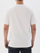 เสื้อยืดแขนสั้นผู้ชาย ทรงตรง สีขาว