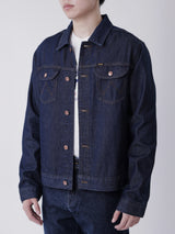 เสื้อแจ็คเก็ตผู้ชาย ทรงตรง สียีนส์เข้ม