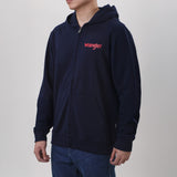 เสื้อฮู้ดดี้มีซิปผู้ชาย ทรงตรง สีกรมท่า