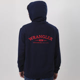 เสื้อฮู้ดดี้มีซิปผู้ชาย ทรงตรง สีกรมท่า