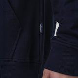 เสื้อฮู้ดดี้มีซิปผู้ชาย ทรงตรง สีกรมท่า