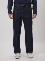 กางเกงยีนส์ผู้ชาย MWZ FIT เอวกลาง ทรงตรง สียีนส์เข้ม