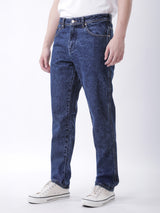 กางเกงยีนส์ผู้ชาย TEXAS TAPER FIT เอวกลาง ทรงตรง สียีนส์กลาง