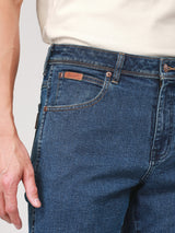 กางเกงยีนส์ผู้ชาย TEXAS SLIM FIT เอวกลาง ทรงเข้ารูป สียีนส์กลาง